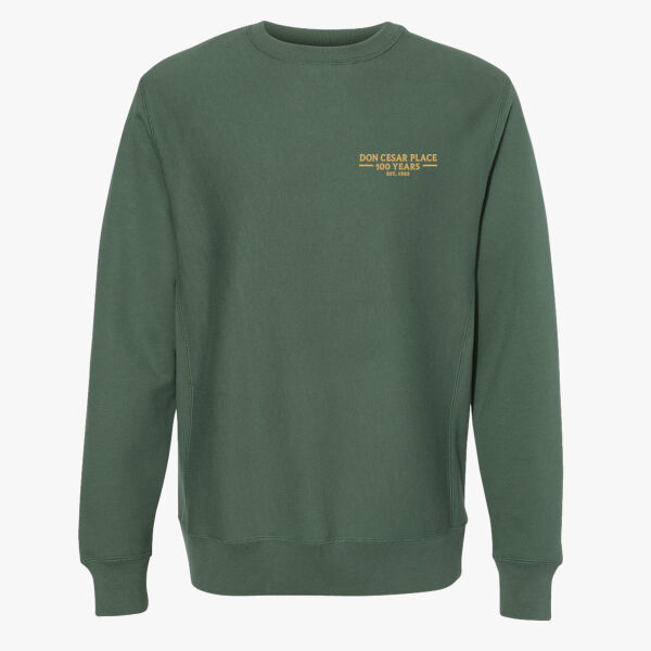 Independent Trading - Unisex Embroidered Heavyweight Cross-Grain Crewneck Sweatshirt Thumbnail